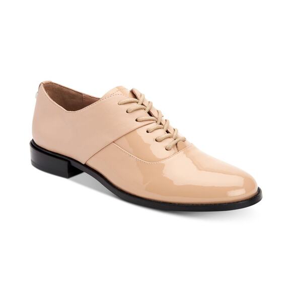 Calvin Klein Aracely Oxfords Loafers Patent Leather Tan Size 8 - Picture 11 of 16